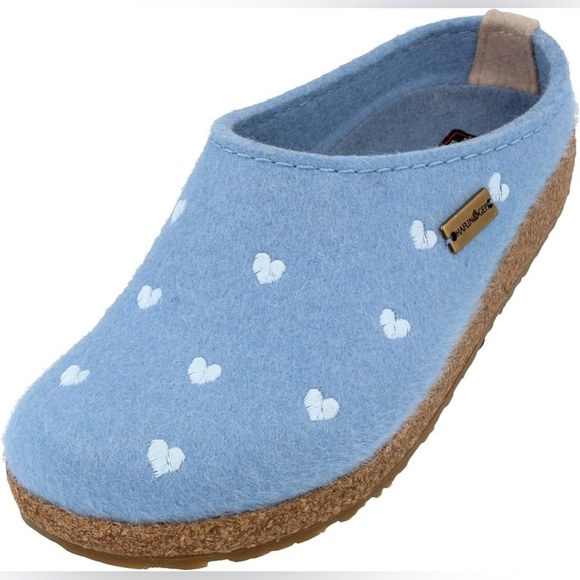 HAFLINGER Cuoricini Felt Clog Wool Slipper | 39 (US8) - Picture 12 of 13